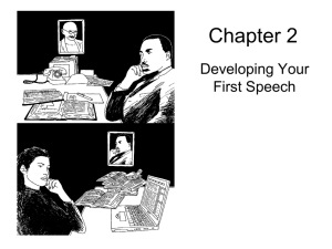 Chapter 2 - Speech Class