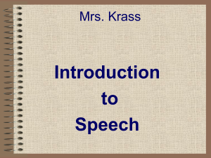 Introduction to Speech Powerpoint Notes