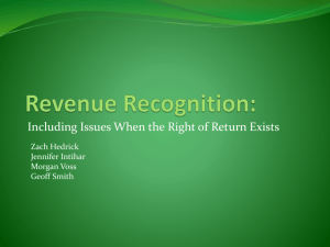 Revenue Recognition: