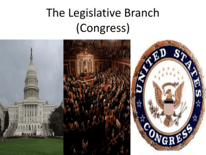 The Legislative Branch (Congress) - Windsor C