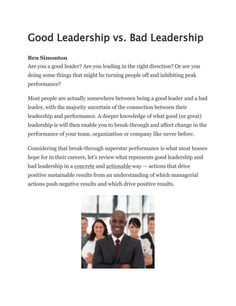 bad leader essay