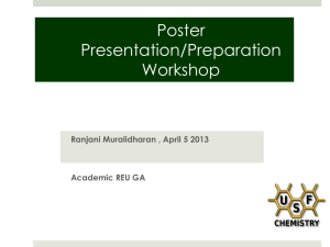 Poster Presentation/Preparation Workshop