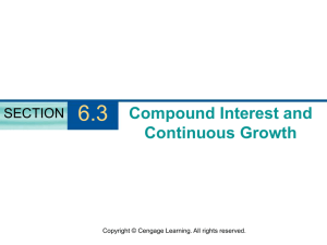 Continuous Compound Interest