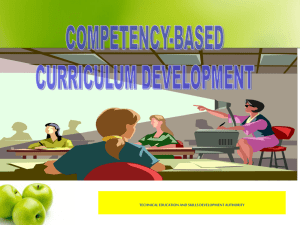 developing a competency based curriculum