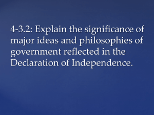 4-3.2: Explain the significance of major ideas and philosophies of