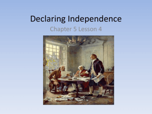 Declaring Independence Powerpoint