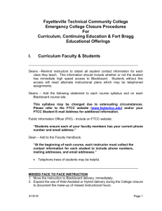 FTCC Emergency College Closure Procedures
