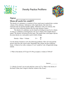 Density Practice Problems