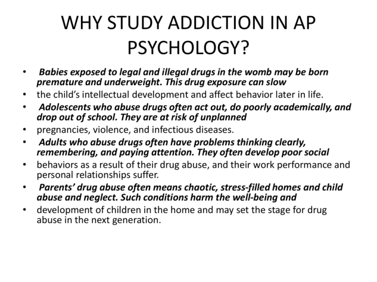 why-study-addiction-in-ap-psychology