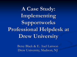 A Case Study - User Homepages @Drew University