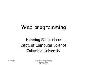 Web programming - Columbia University