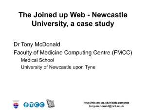 The Joined-Up Web - Newcastle University, a case study