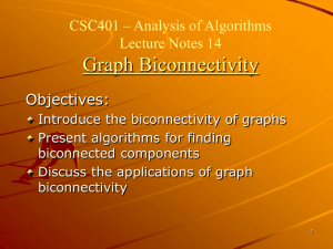 Graphs Biconnectivity - CSUDH Computer Science