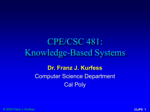 CPE/CSC 481: Knowledge