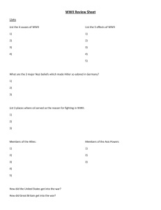 WWII Review Sheet