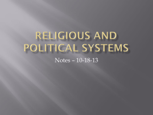 Religious and Political systems