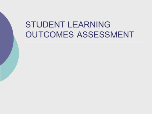 Assessment of Student Learning