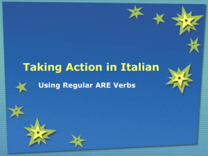 Taking Action in Italian