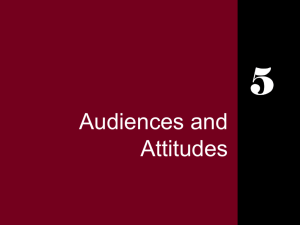 Audiences and Attitudes Attitude