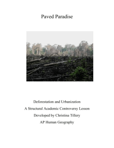 Paved Paradise Deforestation and Urbanization A Structural