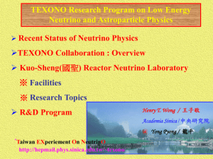 Research Program and Status of TEXONO Collaboration