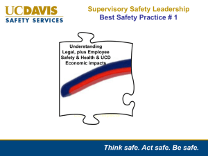 Best Safety Practice #1 - UC Davis Safety Services