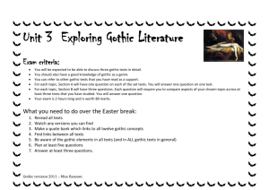 Unit 3 Exploring Gothic Literature Exam criteria