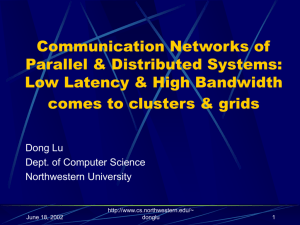 Communication Networks of Parallel & Distributed Systems: Low