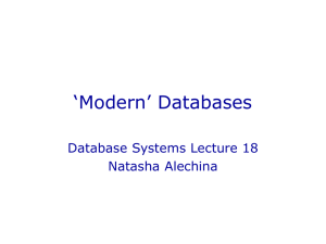 'Modern' Databases