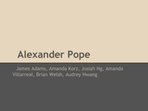 Alexander Pope - De Anza College