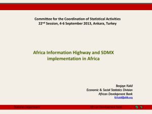 Africa's Information Highway and SDMX implementation on the