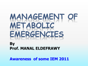 Metabolic emergency