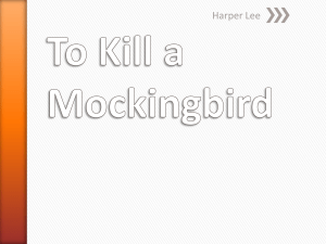 To Kill a Mockingbird - Newark Catholic High School