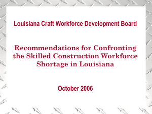 LA Craft Workforce Development Board Recommendations.