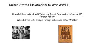 United States Isolationism to War WWII