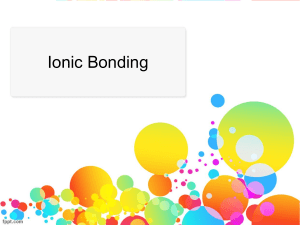 6.2 - atomic stability and ionic bonding - Mr Hess Science