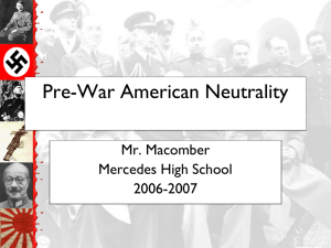 Pre-War American Neutrality