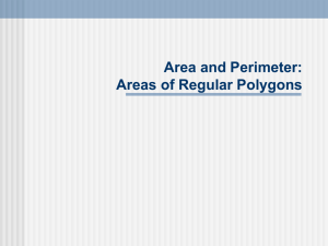 The area of a regular polygon is