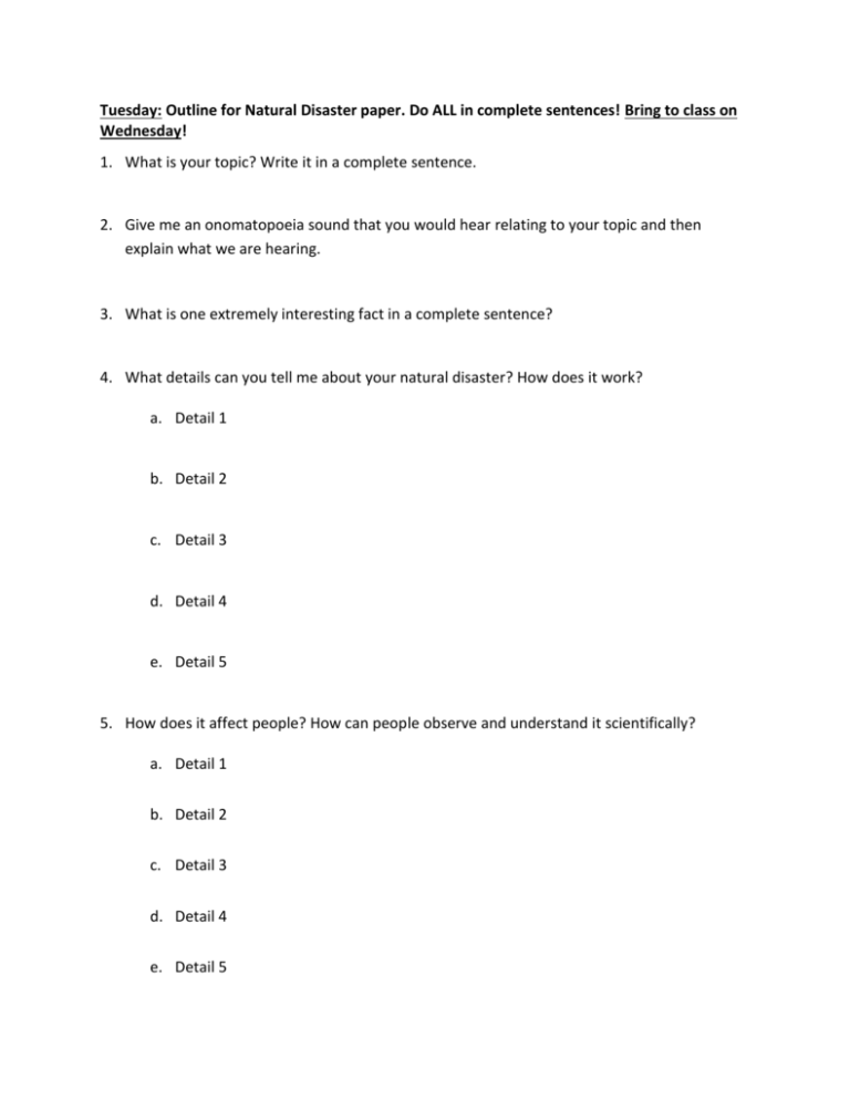 rough draft outline template