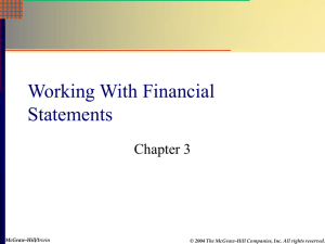 Working With Financial Statements