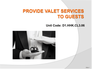PPT Provide valet services 300812
