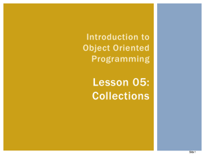 Lesson 05 - Intro to nonArray Collections