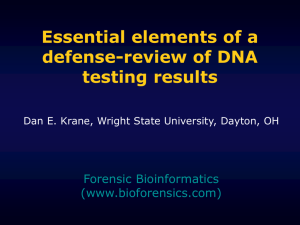 Evaluating forensic DNA evidence: Essential elements of a defense