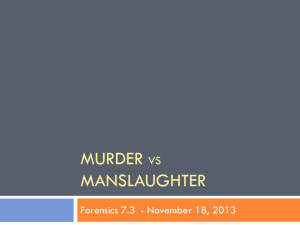 Murder vs Manslaughter