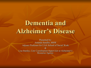 Dementia and Alzheimer's Disease
