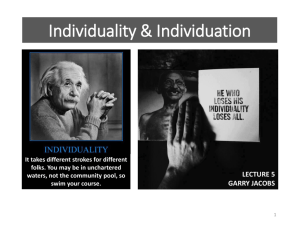 IA-17 Individuality & Individuation * Jacobs