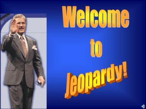 Jeopardy photosynthesis and cellular respiration