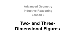 Two and Three Dimensional Figures