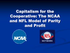 Capitalism for the Cooperative: The NCAA and NFL Model of Parity
