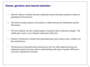 The early history of population genetics